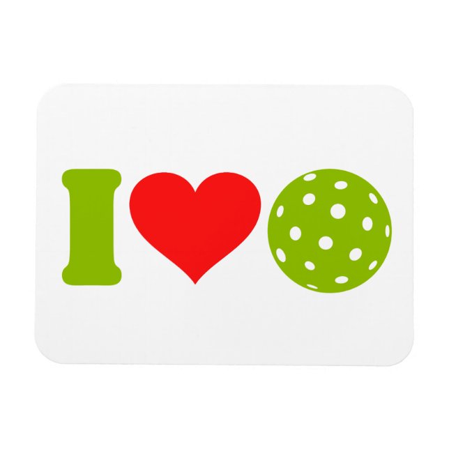 I kärlek pickleball magnet (Horisontell)