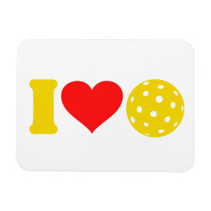 I kärlek pickleball magnet