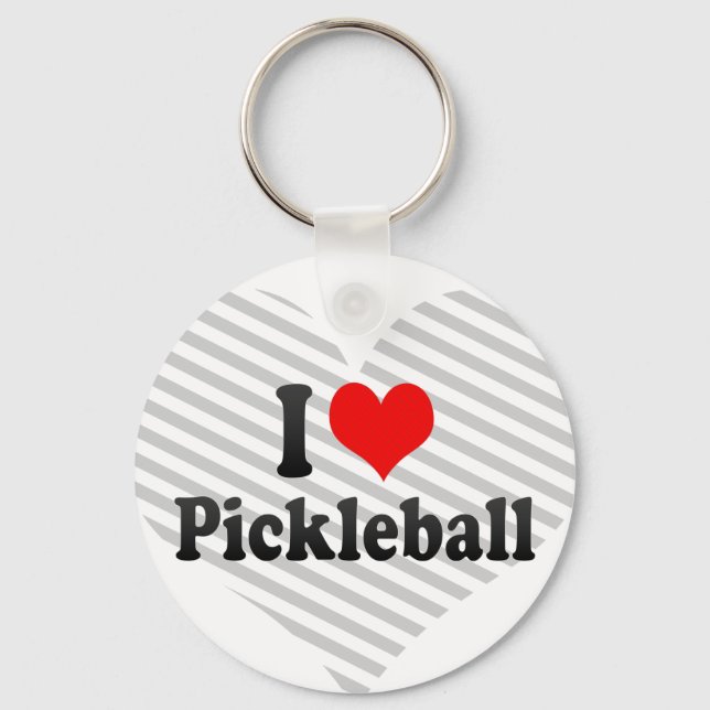 I kärlek Pickleball Nyckelring (Framsida)
