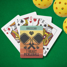 I Kärlek Pickleball Retro Rand Monogram Namn