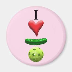 I Kärlek Pickleball - Rosa- Magnet