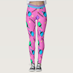 I kärlek Pickleball-rosa (mindre storlek) Leggings