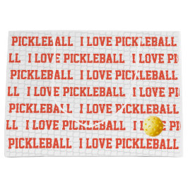 I KÄRLEK PICKLEBALL Sports Roligt Gult Boll Net Te