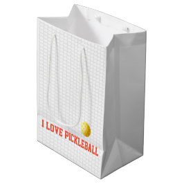 I KÄRLEK PICKLEBALL Sports Roligt Gult Boll Net Te