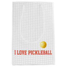 I KÄRLEK PICKLEBALL Sports Roligt Gult Boll Net Te