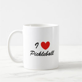 I Kärlek Pickleball Sports Typography Coffee Mugg