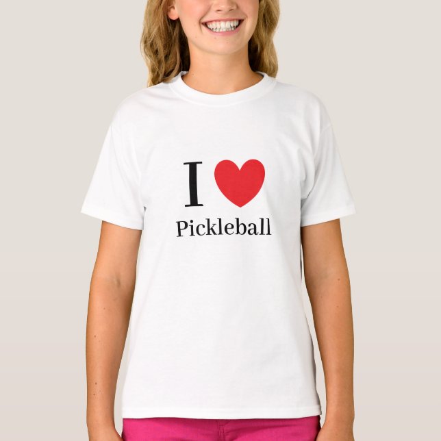 "I Kärlek Pickleball" T-Shirt (Framsida)