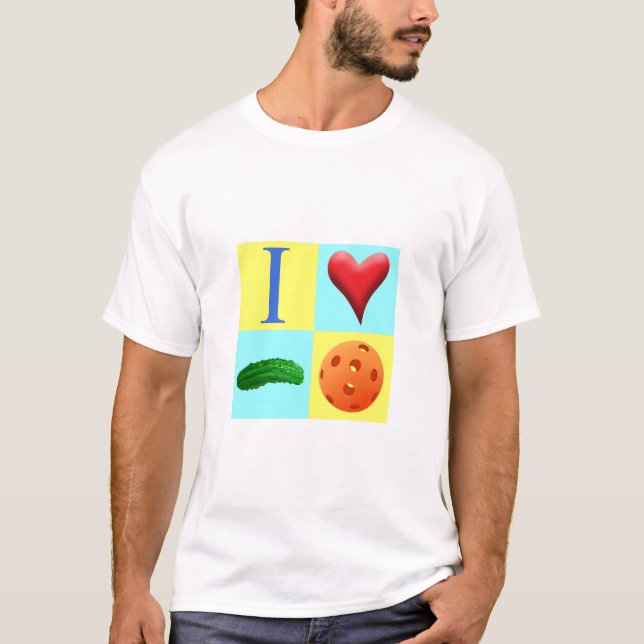 I Kärlek Pickleball T Shirt (Framsida)