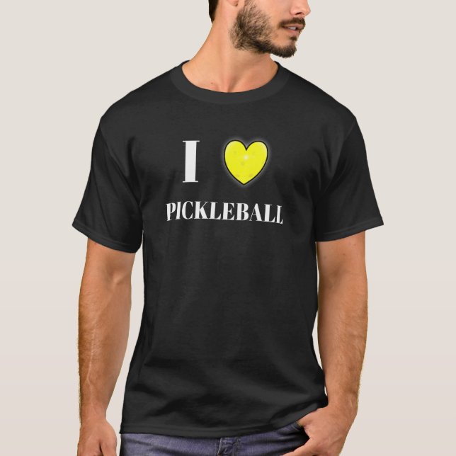 I Kärlek Pickleball Tshirt T Shirt (Framsida)