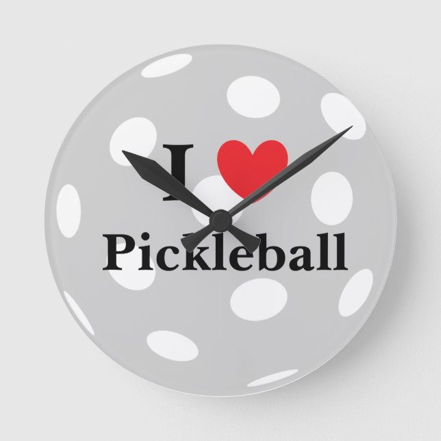 "I Kärlek Pickleball" väggklocka (Framsida)