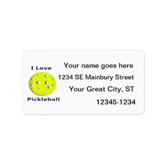 I kärlek pickleball w gult boll.png adressetikett