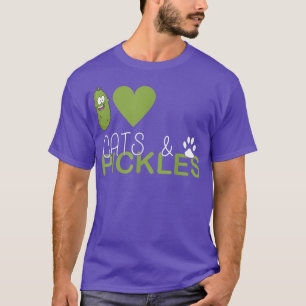 I Kärlek Pickles & Cats, Pickle Vegetable Farming  T Shirt