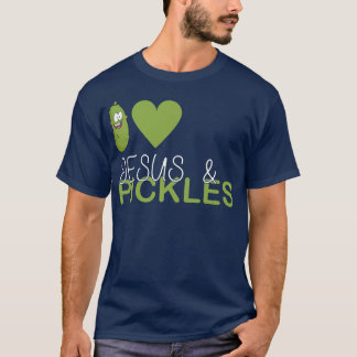 I Kärlek Pickles & Jesus, Pickle Vegetable Farming T Shirt