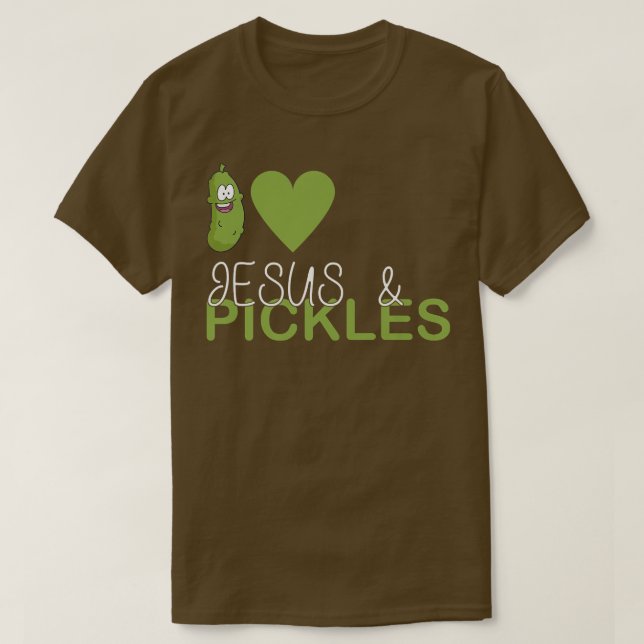 I Kärlek Pickles & Jesus, Pickle Vegetable Farming T Shirt (Design framsida)