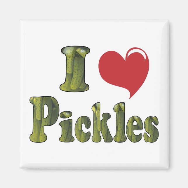 I Kärlek Pickles Magnet (Framsidan)