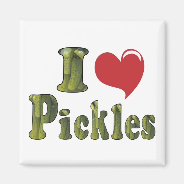 I Kärlek Pickles Magnet (Framsidan)