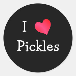 I Kärlek Pickles Runt Klistermärke