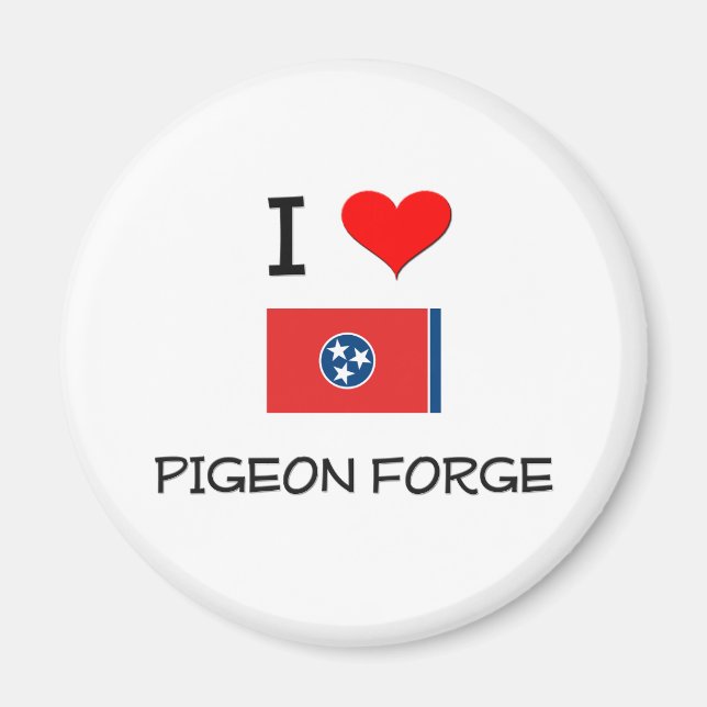 I Kärlek Pigeon Forge Tennessee Magnet (Framsidan)