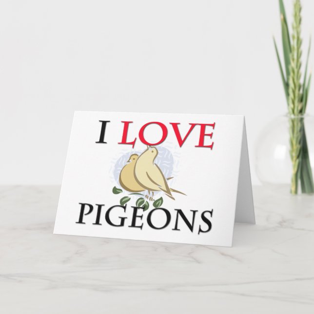 I Kärlek Pigeons Kort (Framsida)