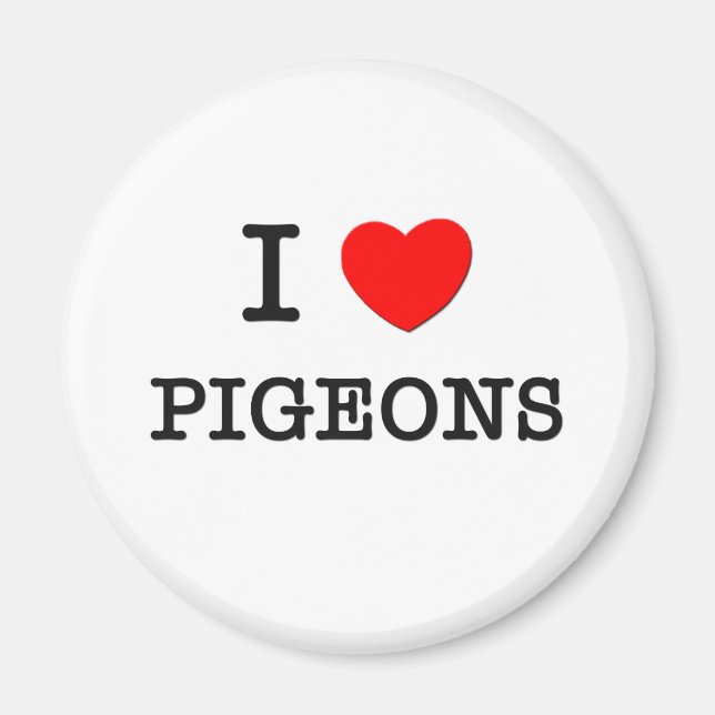 I Kärlek PIGEONS Magnet (Framsidan)