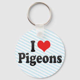 I Kärlek Pigeons Nyckelring