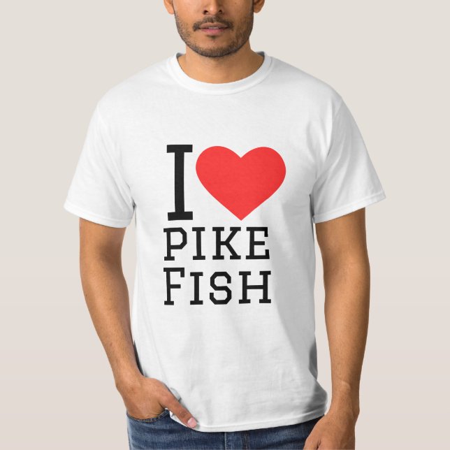 I kärlek-pikfisk t shirt (Framsida)