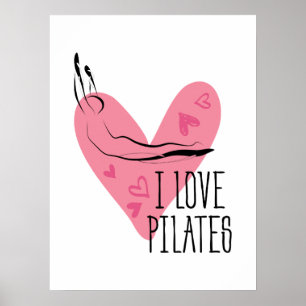 I KÄRLEK PILATES and Pilates Pose Poster