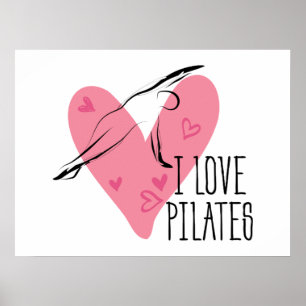 I KÄRLEK PILATES and Pilates Pose Poster