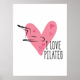 I KÄRLEK PILATES and Pilates Pose Poster