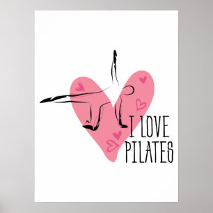 I KÄRLEK PILATES and Pilates Pose Poster
