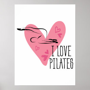 I KÄRLEK PILATES and Pilates Pose Poster