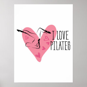I KÄRLEK PILATES and Pilates Pose Poster