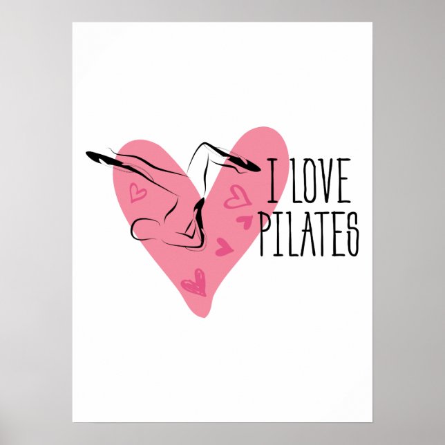 I KÄRLEK PILATES and Pilates Pose Poster (Framsidan)