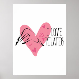 I KÄRLEK PILATES and Pilates Pose Poster