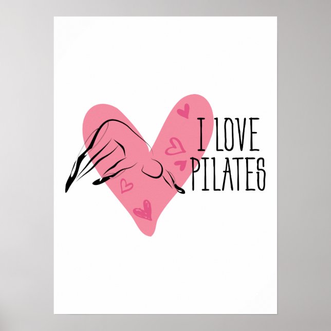 I KÄRLEK PILATES and Pilates Pose Poster (Framsidan)
