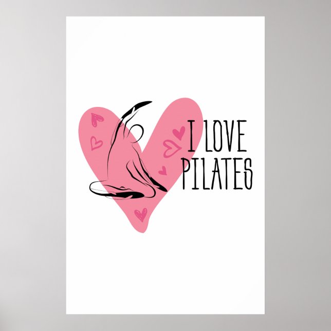 I KÄRLEK PILATES and Pilates Pose Poster (Framsidan)