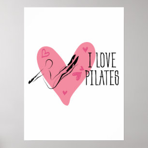 I KÄRLEK PILATES and Pilates Pose Poster