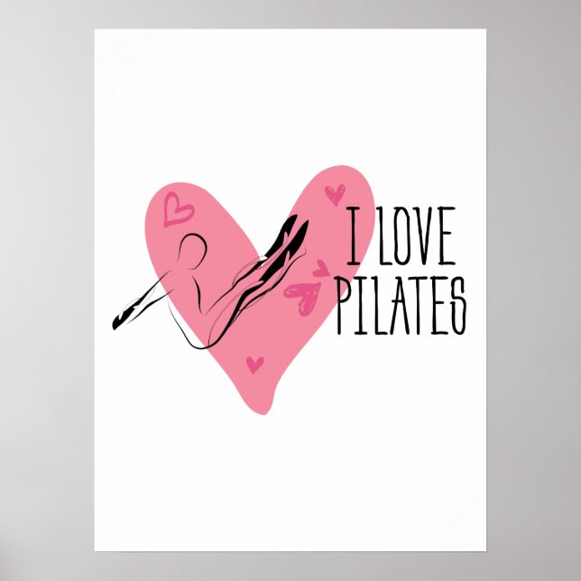 I KÄRLEK PILATES and Pilates Pose Poster (Framsidan)