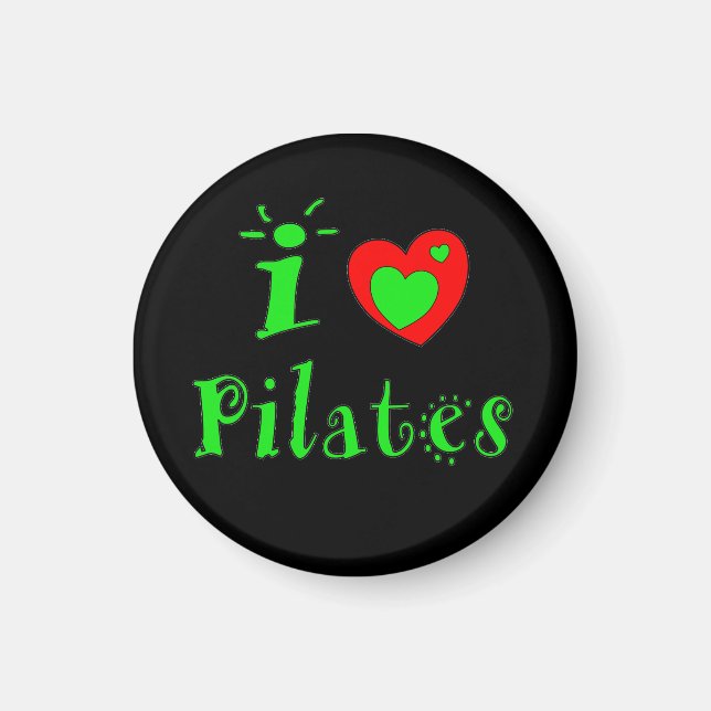 I Kärlek Pilates - Fridge Magnet (Framsidan)