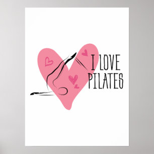 I KÄRLEK PILATES Pilatus Pose on Reformer Poster