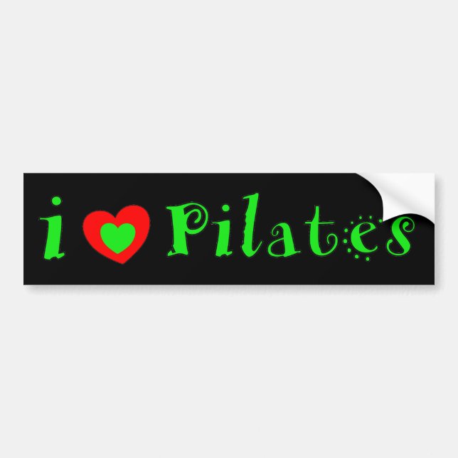 I Kärlek Pilatus - Cute Bumper Sticker Bildekal (Framsidan)