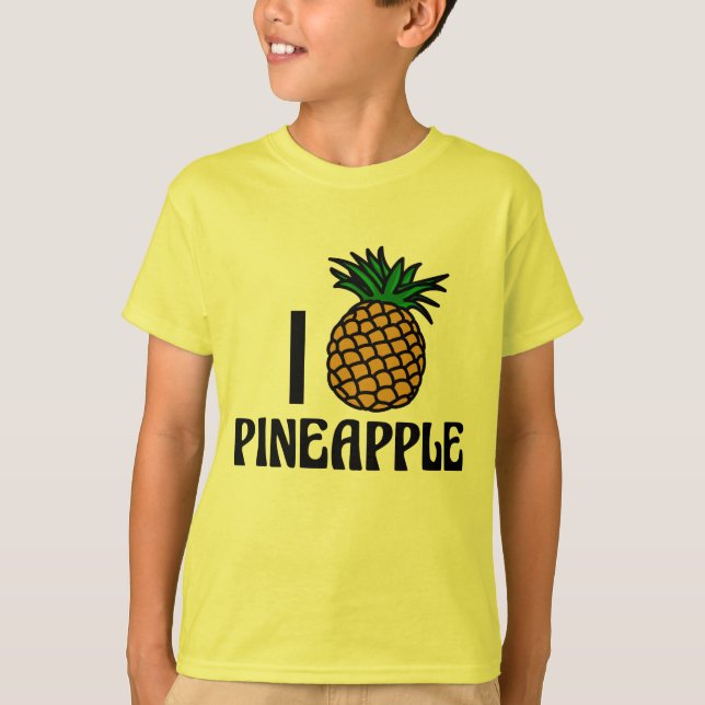 I Kärlek Pineapple Summer Kids Tröja (Framsida)