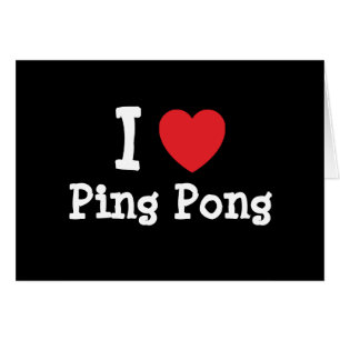 I kärlek Ping Pong anpassningsbar personlig Hälsningskort
