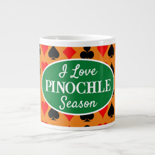 I Kärlek Pinochle Season Burnt Orange Jumbo Mugg