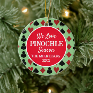 I Kärlek Pinochle Season Julgransprydnad Keramik