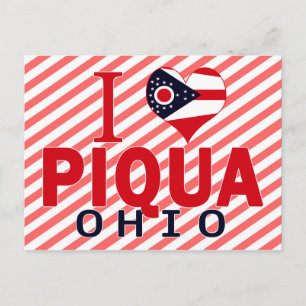 I kärlek Piqua, Ohio Vykort