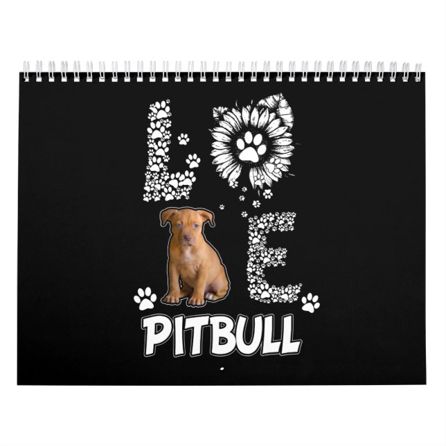I kärlek Pitbull hundar Kalender (Omslag)