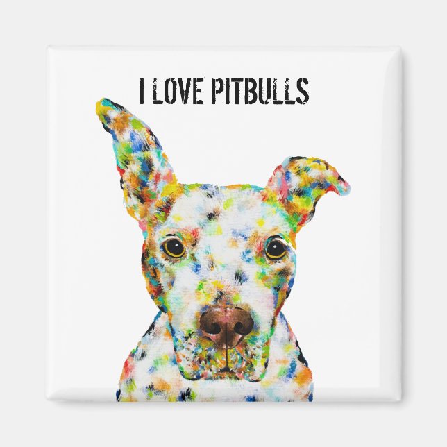 I Kärlek Pitbulls Magnet (Framsidan)