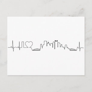 I kärlek Pittsburgh i ett ovanligt miljard stil Vykort
