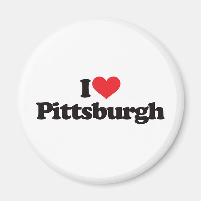 I Kärlek Pittsburgh Magnet (Framsidan)